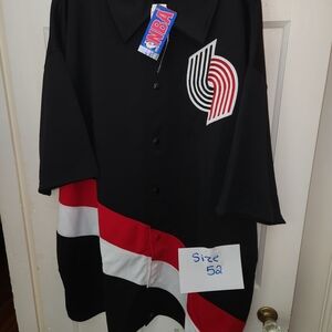 NBA Black and Red Team Logo Shirt